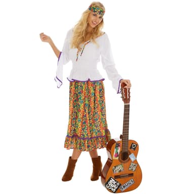Hippie 70'er kostume - XL