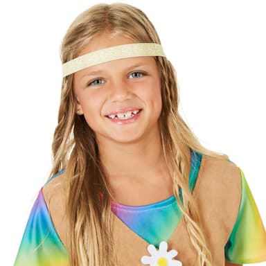 Blomsterbarn børnekostume - 164 (13-14y)