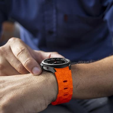 SKALO Hexagon Silikonerem Samsung Watch 7 40mm/44mm - Orange