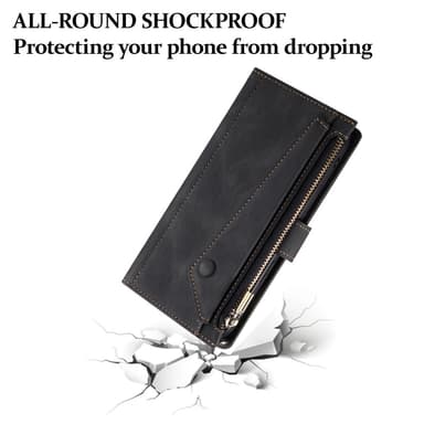 SKALO Motorola Moto G55 5G ESEBLE Big Wallet Pungetui - Sort