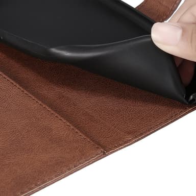 SKALO Motorola Edge 50 Neo 5G PU-læder Pungetui - Brun
