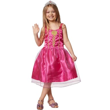Prinsesse Rose Pink børnekostume - 152 (11-12y)