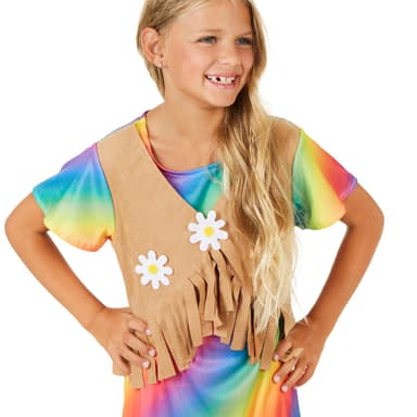 Blomsterbarn børnekostume - 104 (3-4y)