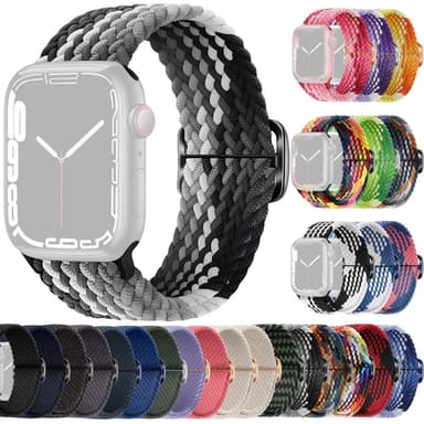SKALO Flettet Rem Apple Watch Ultra 2 49mm - Grå-Sort