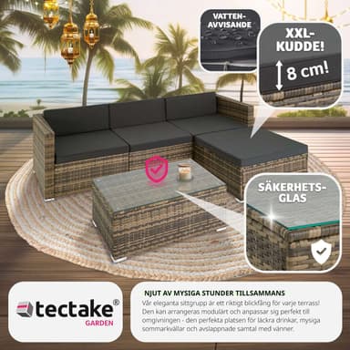 Polyrattan havesofa Firenze - natur