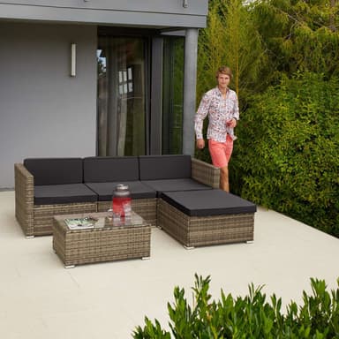 Polyrattan havesofa Firenze - natur