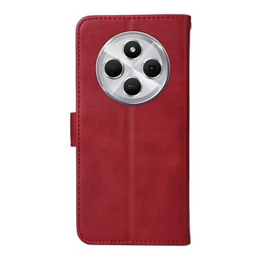 SKALO Xiaomi Redmi 14C PU-læder Pungetui - Rød
