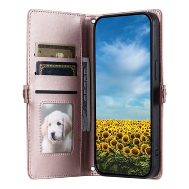 SKALO Motorola Moto G35 5G PU-Læder Envelope Flip Cover - Rosa guld