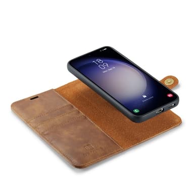 DG MING Samsung S24 FE 2-i-1 Magnet Pungetui - Brun