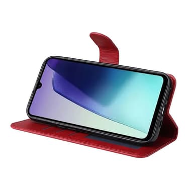 SKALO Xiaomi Redmi 14C PU-læder Pungetui - Rød