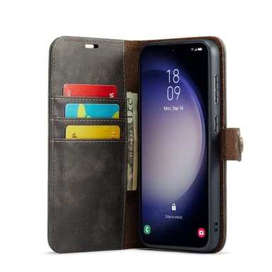 DG MING Samsung S24 FE 2-i-1 Magnet Pungetui - Grå