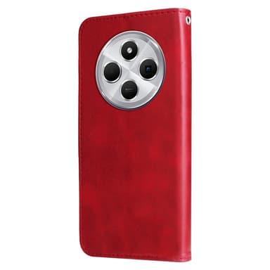 SKALO Xiaomi Redmi 14C Klassisk Pungetui med lynlåsrum - Rød