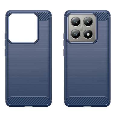 SKALO Xiaomi 14T Pro Armor Carbon Stødsikker TPU-cover - Blå