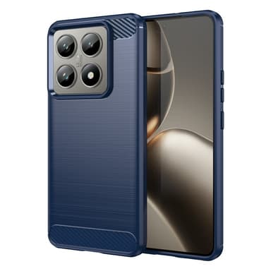 SKALO Xiaomi 14T Pro Armor Carbon Stødsikker TPU-cover - Blå