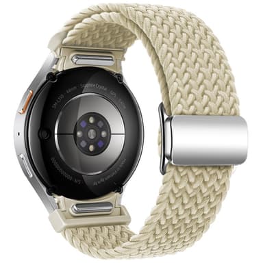SKALO Flettet Tygarmbånd Samsung Watch 6 40mm/44mm - Beige