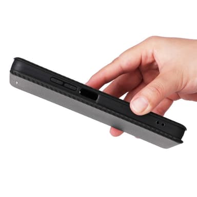 SKALO Xiaomi Redmi 14C Carbon Fiber Pungetui - Sort