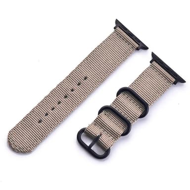 SKALO Nato-armbånd Nylon Apple Watch Series 7-9 45mm - Beige
