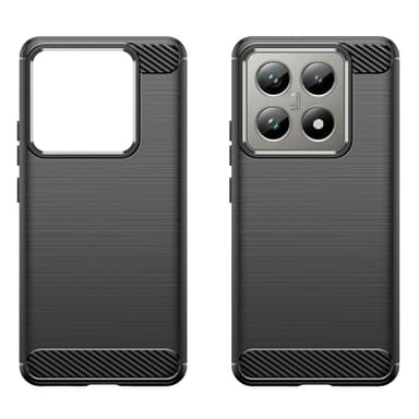 SKALO Xiaomi 14T Armor Carbon Stødsikker TPU-cover - Sort