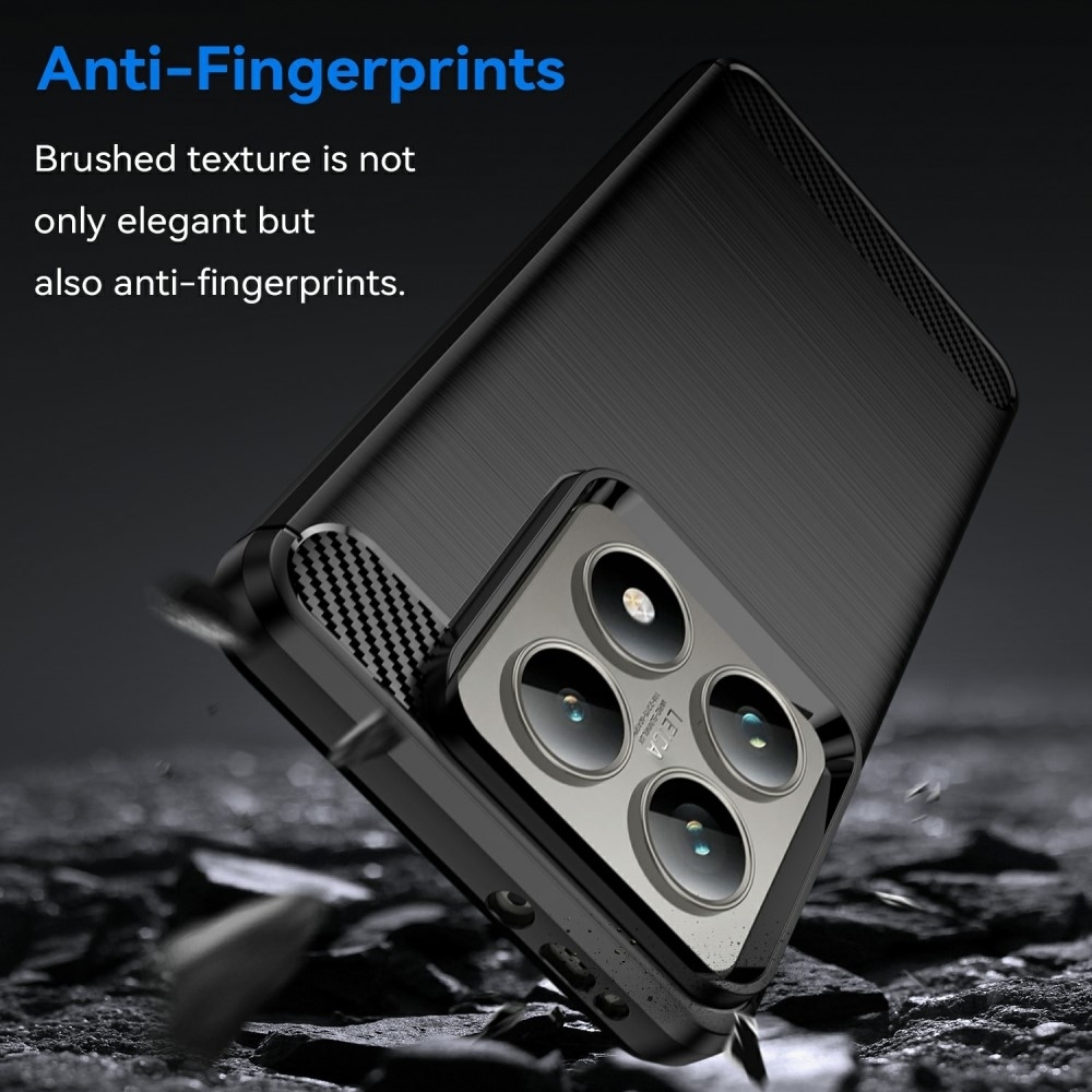 SKALO Xiaomi 14T Armor Carbon Stødsikker TPU-cover - Sort
