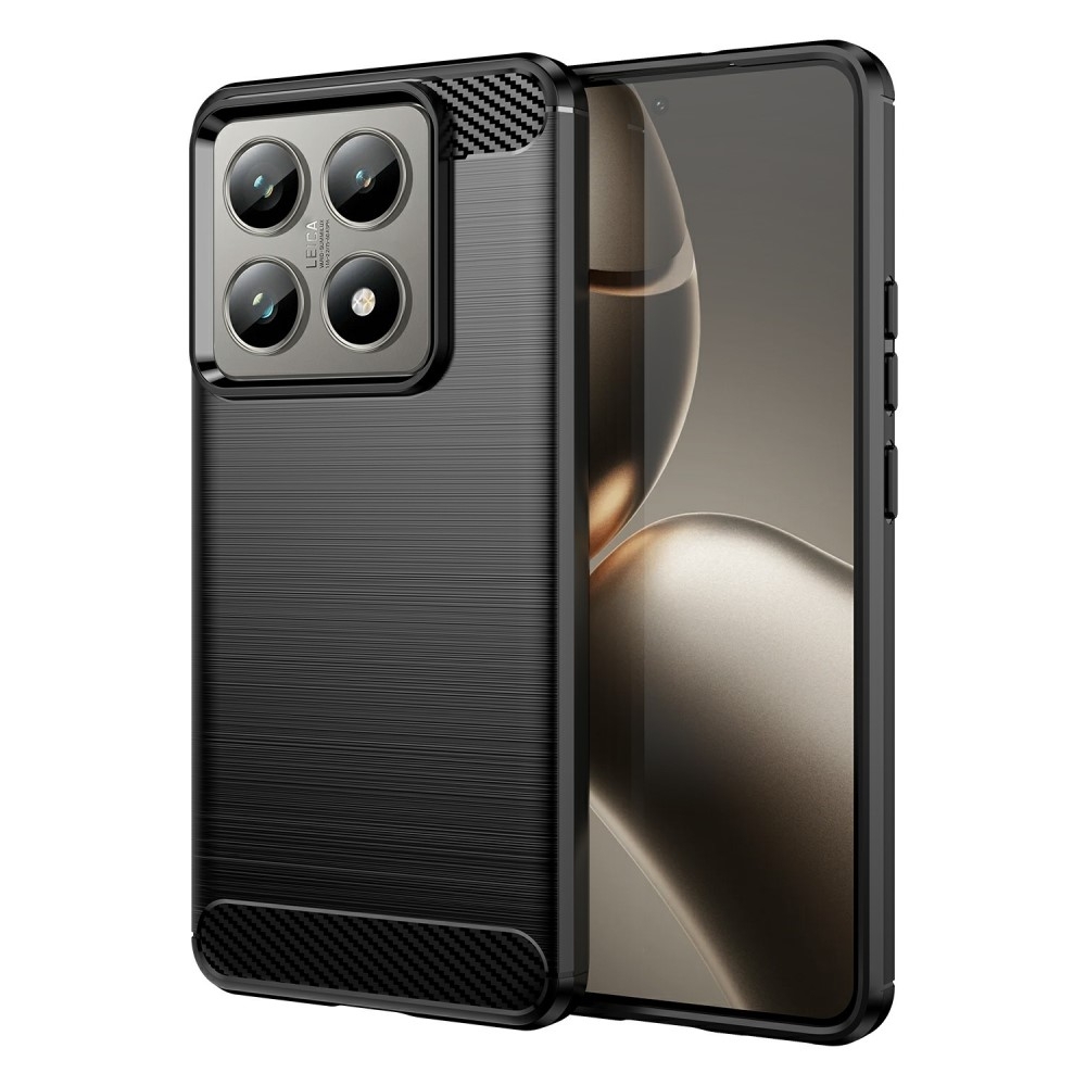 SKALO Xiaomi 14T Armor Carbon Stødsikker TPU-cover - Sort