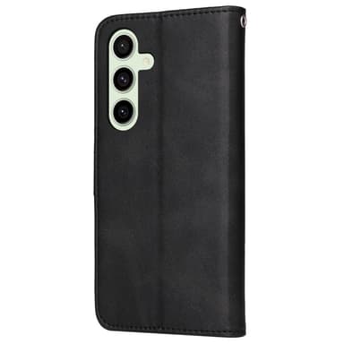 SKALO Samsung S24 FE PU-læder Pungetui - Sort