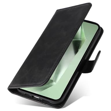 SKALO Samsung S24 FE PU-læder Pungetui - Sort