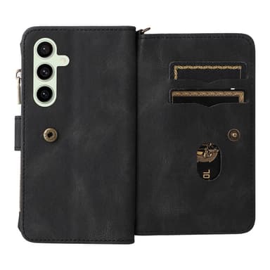 SKALO Samsung S24 FE Big Wallet 17-RUM Pungetui - Sort