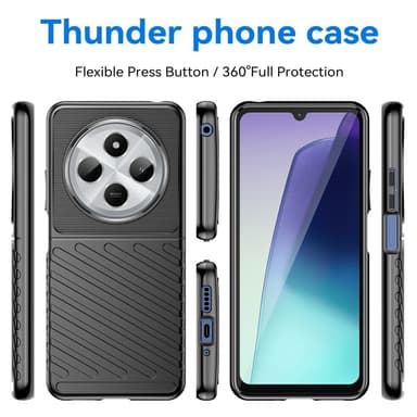 SKALO Xiaomi Redmi 14C Twill TPU-cover - Sort