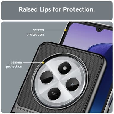 SKALO Xiaomi Redmi 14C Twill TPU-cover - Sort