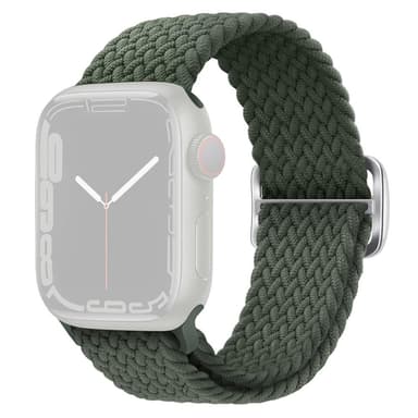 SKALO Flettet Rem Apple Watch Series 7-9 41mm - Mørkegrøn