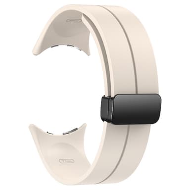 SKALO Silikonearmbånd metallspænde Google Pixel Watch / Pixel Watch 2 - Hvid