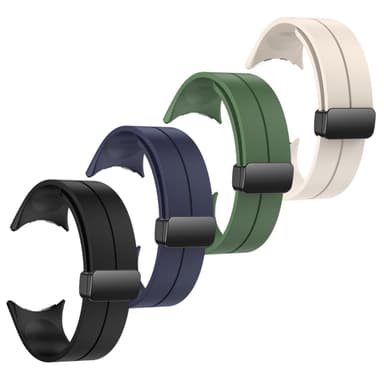 SKALO Silikonearmbånd metallspænde Google Pixel Watch / Pixel Watch 2 - Hvid