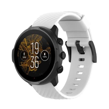 SKALO Silikonearmbånd til Mobvoi TicWatch Pro 5 - Hvid