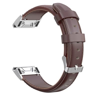 KALEBOL Læderarmbånd Garmin Fenix 7S/7S Pro 42mm - Brun