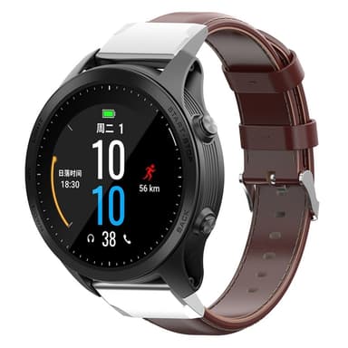 KALEBOL Læderarmbånd Garmin Fenix 7S/7S Pro 42mm - Brun