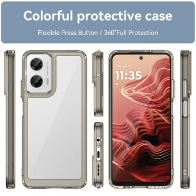 SKALO Motorola Moto G35 5G Farve Bumper Cover - Grå