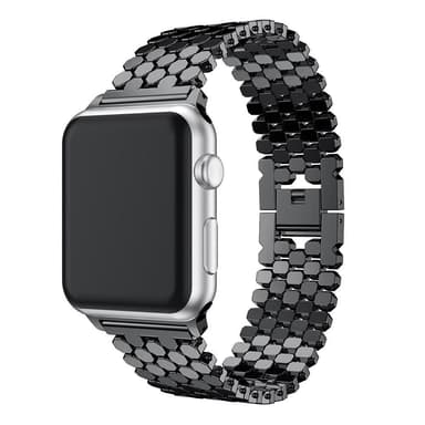 SKALO Fish Scale Metal Armbånd Apple Watch Series 10 42mm - Sort