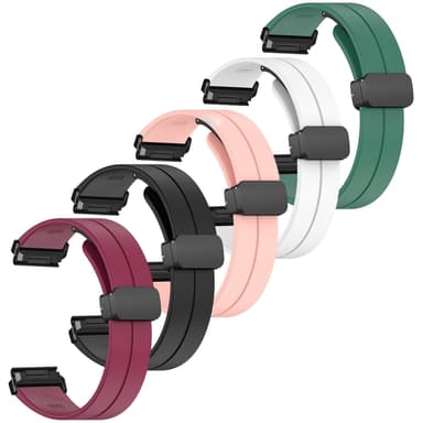 SKALO Silikonearmbånd metallspænde Garmin Fenix 7/7 Pro 47mm - Vin rød
