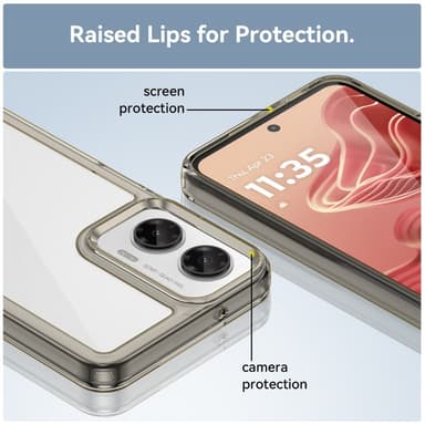 SKALO Motorola Moto G35 5G Farve Bumper Cover - Grå