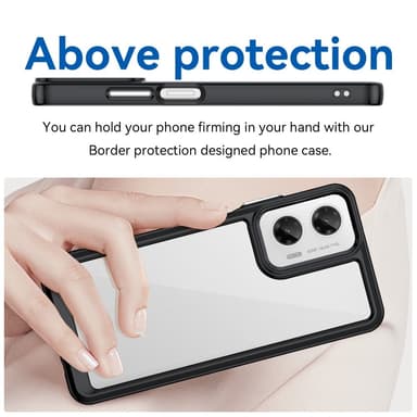 SKALO Motorola Moto G35 5G Farve Bumper Cover - Sort