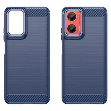 SKALO Motorola Moto G35 5G Armor Carbon Stødsikker TPU-cover - Blå
