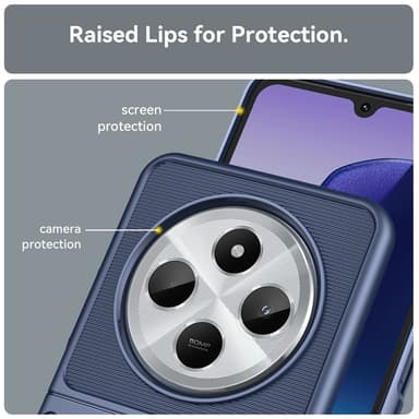 SKALO Xiaomi Redmi 14C Twill TPU-cover - Blå