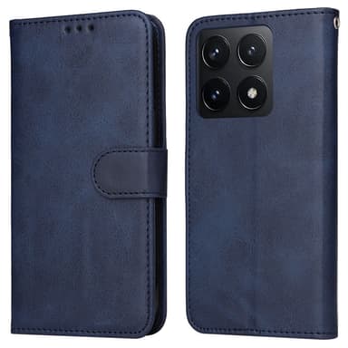 SKALO Xiaomi 14T PU-læder Pungetui - Blå