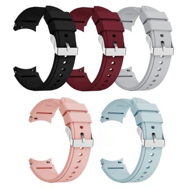 SKALO Samsung Watch 6 40mm/44mm Silikonearmbånd Formtilpasset - Sort