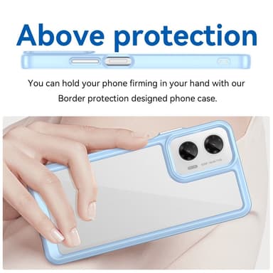 SKALO Motorola Moto G35 5G Farve Bumper Cover - Blå