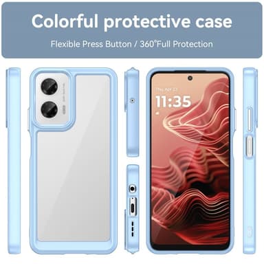 SKALO Motorola Moto G35 5G Farve Bumper Cover - Blå