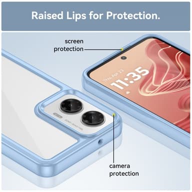SKALO Motorola Moto G35 5G Farve Bumper Cover - Blå