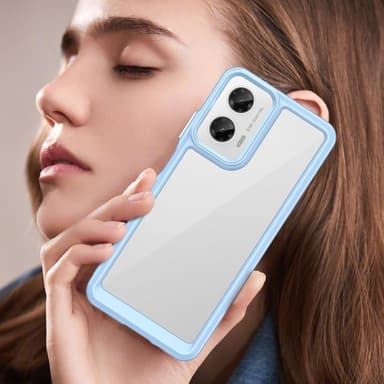 SKALO Motorola Moto G35 5G Farve Bumper Cover - Blå