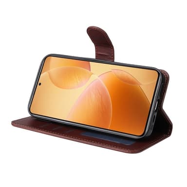 SKALO Xiaomi 14T Pro PU-læder Pungetui - Brun