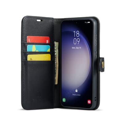 DG MING Samsung S24 FE 2-i-1 Magnet Pungetui - Sort